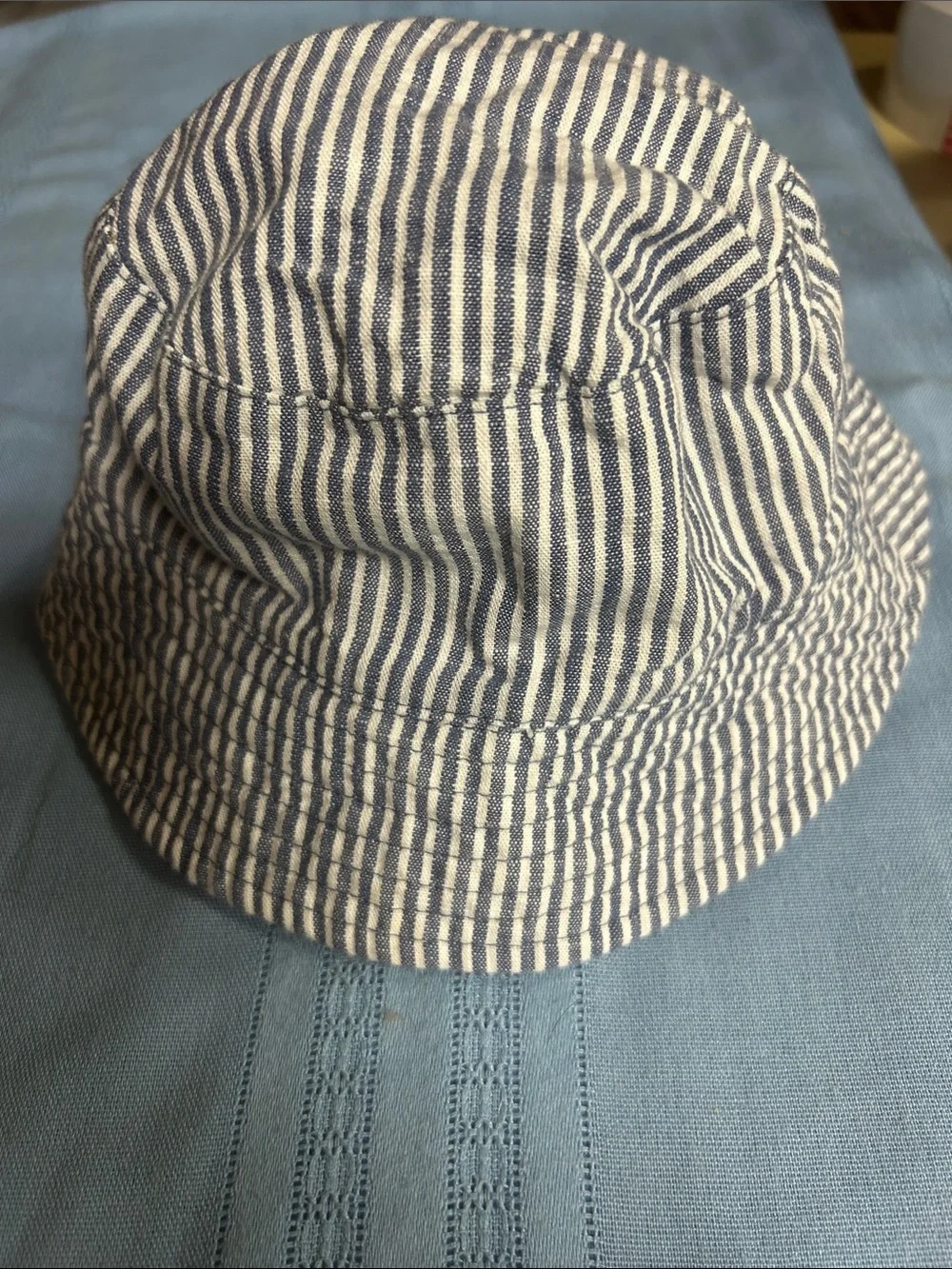 OshKosh B'gosh Navy and White Striped Bucket Hat